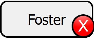 Fosterpåverkan, knapp visar rött kryss