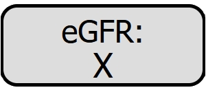 Njurfunktion, grå knapp med inget beräknat eGFR